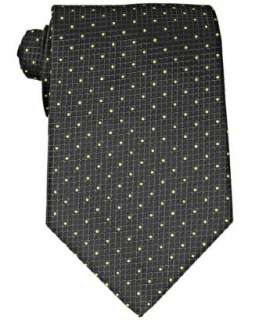 Gucci black dot grid Godwin silk tie  