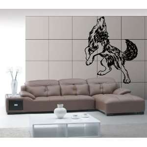  Wolfs Howl to the Moon Animal Design Wall Mural Vinyl 