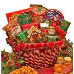 Fireside Christmas Holiday Gourmet Food Gift Basket:  
