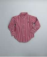 Ralph Lauren BABY / KIDS red stripe cotton button down shirt style 
