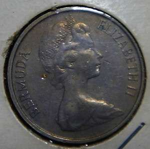 Bermuda 5 Cent Coin 1970 Angel Fish   Queen Elizabeth2  