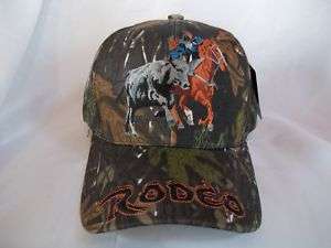 RODEO ROPING BALL CAP HAT IN CAMO NWT OSFM  
