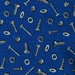 NUTS BOLTS NAILS SCREWS WASHERS~ Cotton Quilt Fabric  