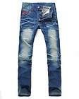 Mens Heavy Washed Red Lines Jeans 28 29 30 31 32 33 34