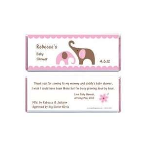  BS258   Baby Shower Mod Elephants Candy Bar Wrappers: Baby