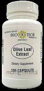 Olive Leaf Extract 500 mg 100 caps by Bio Tech  