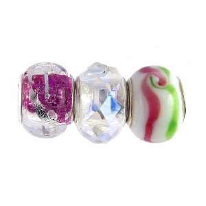  Style Charm Bead Set (Z255) Glass and Faceted Glass (Fits Troll too 