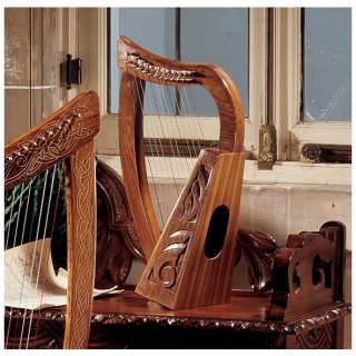   Replica Medieval Celtic Rosewood & Mahogany Full 12 String Harp  