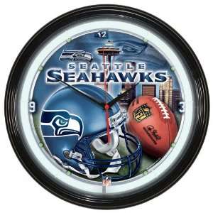 Seattle Seahawks Neon Clock:  Sports & Outdoors
