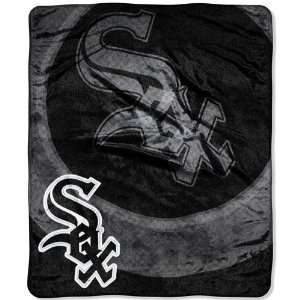 Chicago White Sox MLB Royal Plush Raschel Blanket (Retro Series) (5 