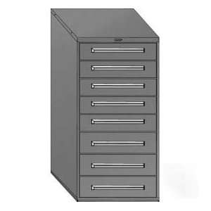 com Equipto 30W Modular Cabinet 59H, 8 Drawers W/Dividers, No Lock 
