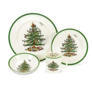  Spode Christmas Tree Four 4 Pc Casual Setting(s) Kitchen 