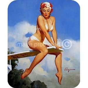   Thoughts Gil Elvgren Vintage Pinup Girl MOUSE PAD: Office Products