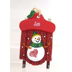  Ganz Personalized Jan Christmas Ornament: Home & Kitchen