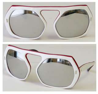 Vintage HEXAGON RED WHITE BLUE Sunglasses FRENCH 1950s  