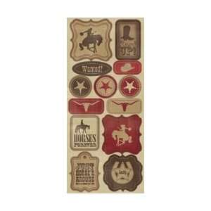  Creative Imaginations Cowboy Jumbo Cardstock Stickers; 3 