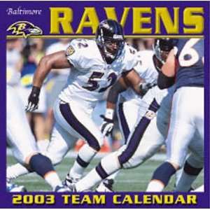  Baltimore Ravens 2003 Wall Calendar