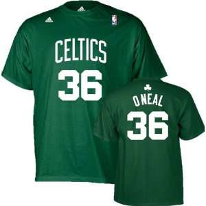  Shaquille ONeal adidas Green Name and Number Boston Celtics 