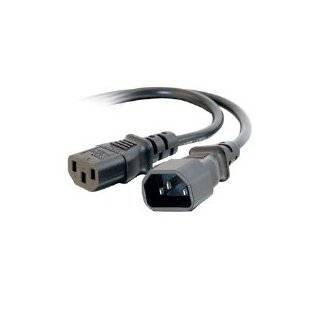   AWG Computer Power Cord Extension IEC320C13 to IEC320C14, Black (6