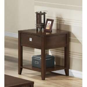  New Jersey Brown Wood Modern End Table: Home & Kitchen