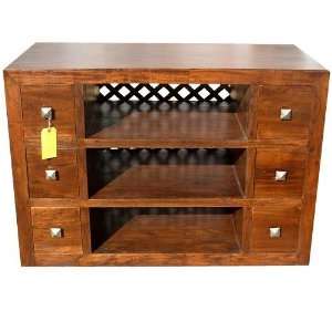  Solid Wood Plasma Tv Stand Entertainment Center: Furniture 