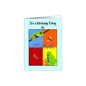   for Michael   Colorful frogs bee dragonfly bugs Card: Toys & Games
