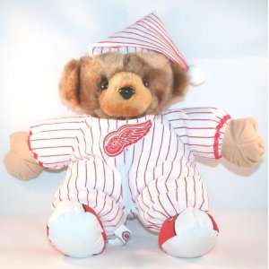  Detroit Red Wings NHL Stuffed Pajama Cuddly Teddy Bear 