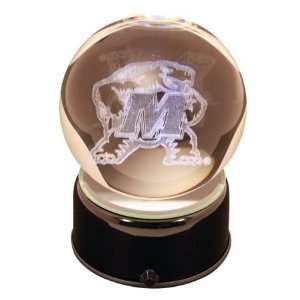  Maryland Terrapins Etched Logo Crystal Ball Sports 