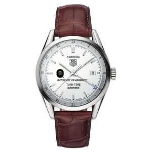  Ole Miss Mens TAG Heuer Carrera Twin Time Automatic Watch 