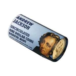  Andrew Jackson $1 Coin   D Mint Roll   Uncirculated 