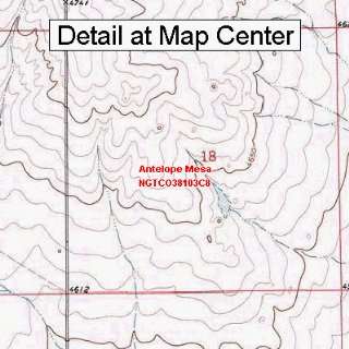  USGS Topographic Quadrangle Map   Antelope Mesa, Colorado 