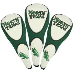 North Texas Mean Green Green Three Pack Golf Club Headcovers  
