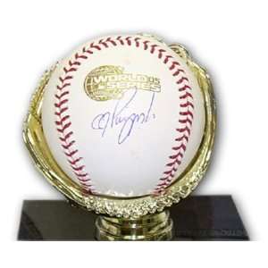 Pierzynski Autographed Baseball   AJ World Series   Autographed 