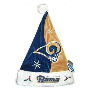  St. Louis Rams Color Block Santa Hat: Sports & Outdoors