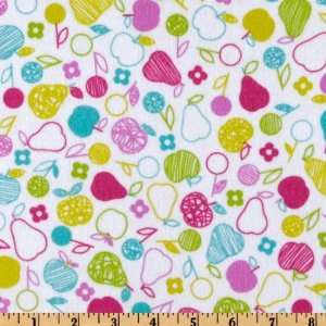  44 Wide Greenhouse Flannel Fruit Salad Citron Fabric By 