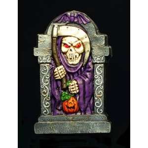   26 Inch Grim Reaper Tombstone with 2 LED Blinking Eyes: Home & Kitchen