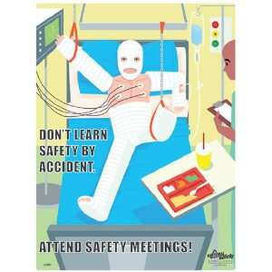 National Safety Compliance Attend Safety Meetings Safety Poster   24 X 