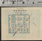 Tyrone Iowa Street Map / Plan (Monroe County); Authentic 1875 Item