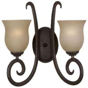     wall sconce in midnight bronze with scavo glass