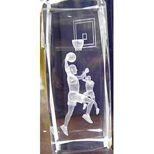  3d Laser Cut Basketball Players Crystal 