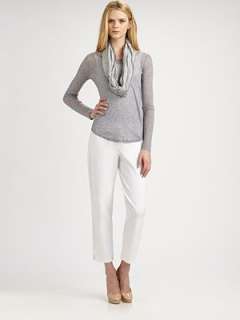Eileen Fisher   Stretch Organic Cotton Ankle Pants   Saks 