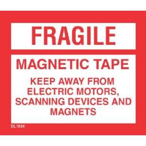   Fragile Magnetic Tape Labels (500 per Roll)