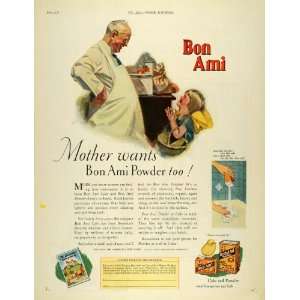  1927 Ad Bon Ami Co. Powder Soap Polishing Cleaner Chick 
