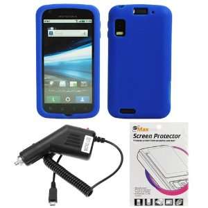  GTMax Blue Soft Silicone Case + Clear LCD Screen Protector 