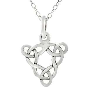    Sterling Silver Celtic Triple Trinity Knot Neckalce: Jewelry