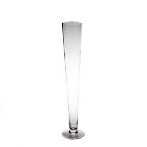  CASE OF 6 28 Clear Trumpet Vases