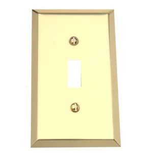  American Tack 163TBR Single Toggle Wallplate with Bright Brass 