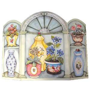  Assorted Teapot Hand Painted Fireplace Screen: Kitchen 