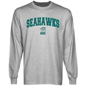  UNC Wilmington Seahawks Ash Logo Arch Long Sleeve T shirt 
