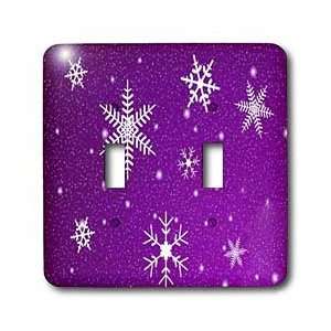 com Sandy Mertens Winter Designs   Snowflakes with Purple Background 